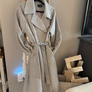 Chic Women's Gray Trench Coat